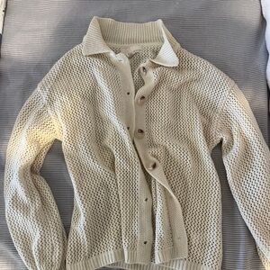 Elegant Cream Women's Cardigan